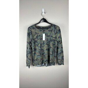 Michael Stars - Medium Petite - Camouflage Long-Sleeve Sweatshirt, Relaxed Fit